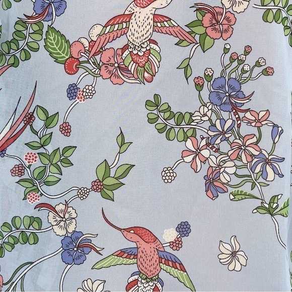 NWT Nanette Lepore Blue Paradise Dreaming Sheer Blouse Top Size Medium - Picture 9 of 13